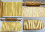 Birch Grove Embossed Rolling Pin, Carved Northern Cardinal on Birch Branch Texture Roller, Clay Stamp, Ceramic Tool, Gift for Cookie Artists