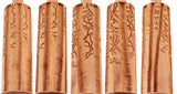 Birch Grove Embossed Rolling Pin, Carved Northern Cardinal on Birch Branch Texture Roller, Clay Stamp, Ceramic Tool, Gift for Cookie Artists