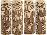 Fir Forest Rolling Pin , Spruce Grove, Mountains, Embossed Cookies, Christmas Gift