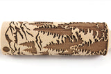 Fir Forest Rolling Pin , Spruce Grove, Mountains, Embossed Cookies, Christmas Gift