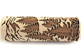 Fir Forest Rolling Pin , Spruce Grove, Mountains, Embossed Cookies, Christmas Gift