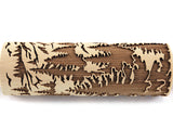 Fir Forest Rolling Pin , Spruce Grove, Mountains, Embossed Cookies, Christmas Gift