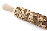 Fir Forest Rolling Pin , Spruce Grove, Mountains, Embossed Cookies, Christmas Gift