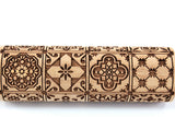 Majolica Embossed Rolling Pin, Clay Stamp, Textured Cookie,Clay Stamp, Baking Gift, Shortbread Sugar Cookie