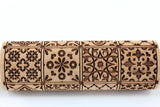 Majolica Embossed Rolling Pin, Clay Stamp, Textured Cookie,Clay Stamp, Baking Gift, Shortbread Sugar Cookie