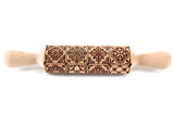 Majolica Embossed Rolling Pin, Clay Stamp, Textured Cookie,Clay Stamp, Baking Gift, Shortbread Sugar Cookie