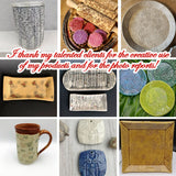 Carved Rolling Pin, Embossed Pine (Fir) Mountain Forest Texture for Clay, Shortbread, Ceramic Tool, Clay Stamp, Gift for the Ceramicist
