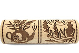 Lavender Embossed Rolling Pin, Textured Cookie, Clay Stamp, Pottery Roller, Baking Gift