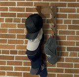 Baseball Cap Rack, Solid Wood Hat Hanger, for Wall, Baseball Cap storage, Hat organizer for 12 Baseball Caps, Gift for Him, Father Day Gift