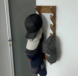 Baseball Cap Rack, Solid Wood Hat Hanger, for Wall, Baseball Cap storage, Hat organizer for 12 Baseball Caps, Gift for Him, Father Day Gift