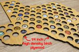 Massachusetts State Beer Cap Map, Holder, Father's Day Gift Handmade