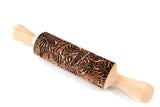 Monstera Embossed Rolling Pin, Jungle Leaves Tropical Christmas Gift,Clay Stamp, Baking Gift