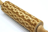 Embossing Engraved Rolling Pin FRENCH Bulldog BOSTON Terrier, Clay Stamp