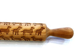 Engraved Embossing Rolling Pin Dachshund Dog, Christmas Gift, Ceramic Roller Pottery, Clay Stamp, Baking Gift, Shortbread Sugar Cookie