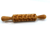 Engraved Embossing Rolling Pin Dachshund Dog, Christmas Gift, Ceramic Roller Pottery, Clay Stamp, Baking Gift, Shortbread Sugar Cookie