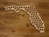 Beer Cap Map Florida USA, Holder, Father's Day Gift for Him Handmade