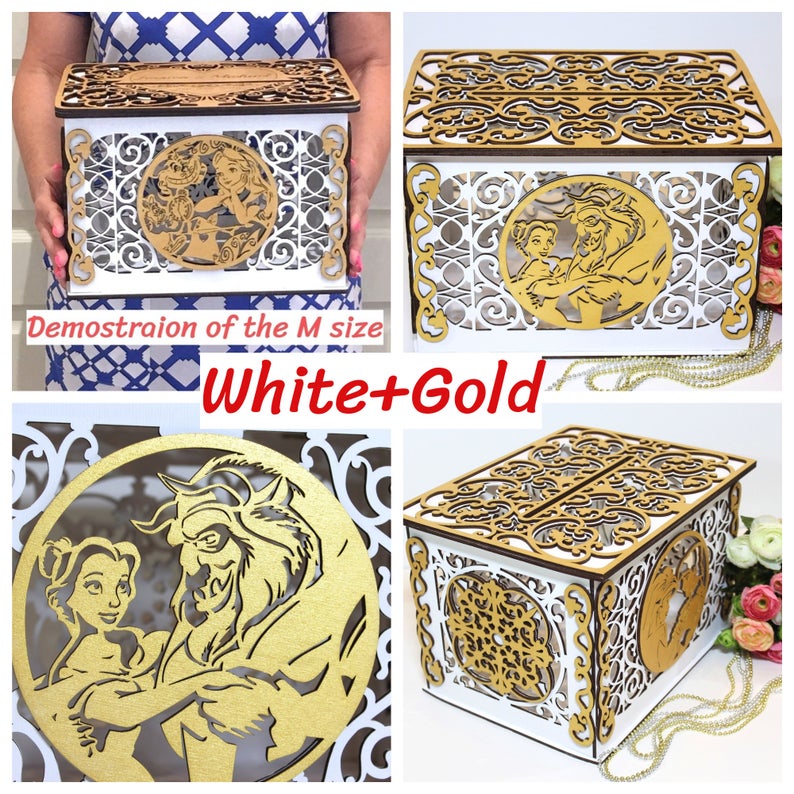 White Wedding Card Box, Wedding Money Holder
