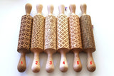 Set on sale Embossed Engraved Rolling Pins glamorous pattern