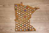 Beer Cap Map MINNESOTA USA, Holder, Father's Day Gift for Him Handmade
