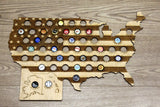 USA 50 States Beer Cap Map, Holder, Christmas Gift for Him handmade