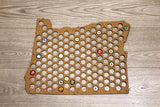 Beer Cap Map OREGON USA, Holder, Father's Day, Gift for Him Handmade