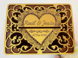 Beauty Beast Wedding Card Box the Enchanted Rose Card Holder Handmade