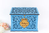 Crown Card Box, Quinceanera Money Box, With Lock With Slot Quince Card Holder, Sweet 16 Birthday Gift for Daughter, Sweet 15 Party