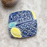 Embossed Rolling Pin Majolica Lemon Clay Stamp Sugar Cookies Christmas Gift