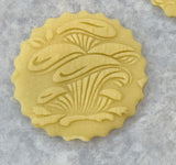 Embossed Mushrooms Rolling Pin, Sugar Cookie and Springerle Mold, Textured Clay Roller, Pottery Tool, Ceramic Stamp, Mother's Day gift