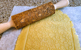 Sakura Embossed Rolling Pin – Japanese Cherry Blossom Texture for Cookies and Clay, Baking Tool, Floral Roller, Gift for Mom & Hostess