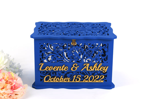 Wedding Card Box With Lock, Quinceanera Money Gifts, Wooden Card Box, Gift for Newlywed, Wedding Gift, Handmade Gifts