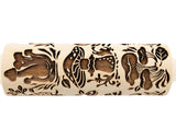 Embossed Mushrooms Rolling Pin, Sugar Cookie and Springerle Mold, Textured Clay Roller, Pottery Tool, Ceramic Stamp, Mother's Day gift