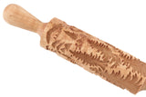 Carved Rolling Pin, Embossed Pine (Fir) Mountain Forest Texture for Clay, Shortbread, Ceramic Tool, Clay Stamp, Gift for the Ceramicist