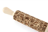 Marine Embossed Rolling Pin, Clay Stamp, Pottery Roller,Christmas Gift,Textured Cookie