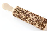 Marine Embossed Rolling Pin, Clay Stamp, Pottery Roller,Christmas Gift,Textured Cookie