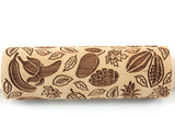 Fruits Tropical Embossed Rolling Pin, Textured Cookie, Clay Stamp, Pottery Roller, Christmas Gift