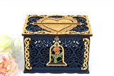 Beauty Beast Wedding Card Box, Rose Quinceanera Money Holder Handmade