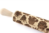 Cactus Embossed Rolling Pin, Textured Cookies, Pottery or Clay Stamp