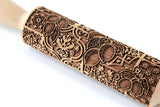 Embossed Rolling Pin Majolica Lemon Clay Stamp Sugar Cookies Christmas Gift