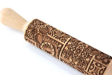 Embossed Rolling Pin Majolica Lemon Clay Stamp Sugar Cookies Christmas Gift