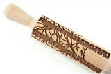 Birch Embossed Rolling Pin,Textured Cookie, Clay Stamp, Pottery Roller