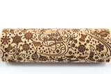 Merry Christmas Engraved Rolling Pin Embossed , Snowflake, Pattern Santa Claus, Reindeer Cookie