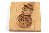 Cookie Mold, Snowman Springerle Mold, Xmas Cookie Cutter, Gingerbread, Speculaas, Shortbread Cookie Embosser, Clay Mold, Christmas Gift