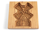 Cookie Wooden Windmill Mold, Springerle Mold, Xmas Cookie Cutter, Cookie Embosser, Gingerbread, Speculaas, Clay Mold, Christmas Gift