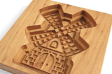 Cookie Wooden Windmill Mold, Springerle Mold, Xmas Cookie Cutter, Cookie Embosser, Gingerbread, Speculaas, Clay Mold, Christmas Gift