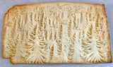 Carved Rolling Pin, Embossed Pine (Fir) Mountain Forest Texture for Clay, Shortbread, Ceramic Tool, Clay Stamp, Gift for the Ceramicist