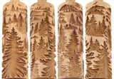 Carved Rolling Pin, Embossed Pine (Fir) Mountain Forest Texture for Clay, Shortbread, Ceramic Tool, Clay Stamp, Gift for the Ceramicist