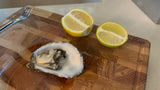 Safe Oyster Shucking Tool: End Grain Wooden Clam Shucking Board