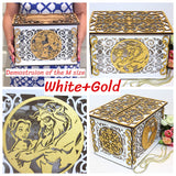 Wedding Card Box With Lock, Beauty Beast, Wedding Card Holder handmade