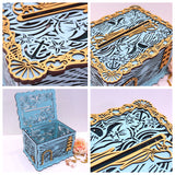 Wedding Card Box With Lock & Slot, Marine, Beach or Nautical, Handmade